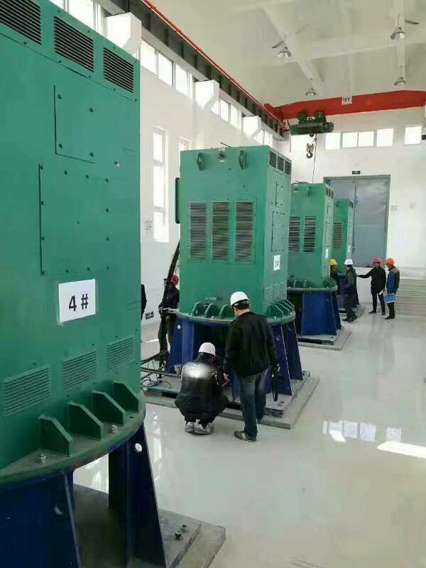 YKK500-8B某污水处理厂使用我厂的立式高压电机安装现场